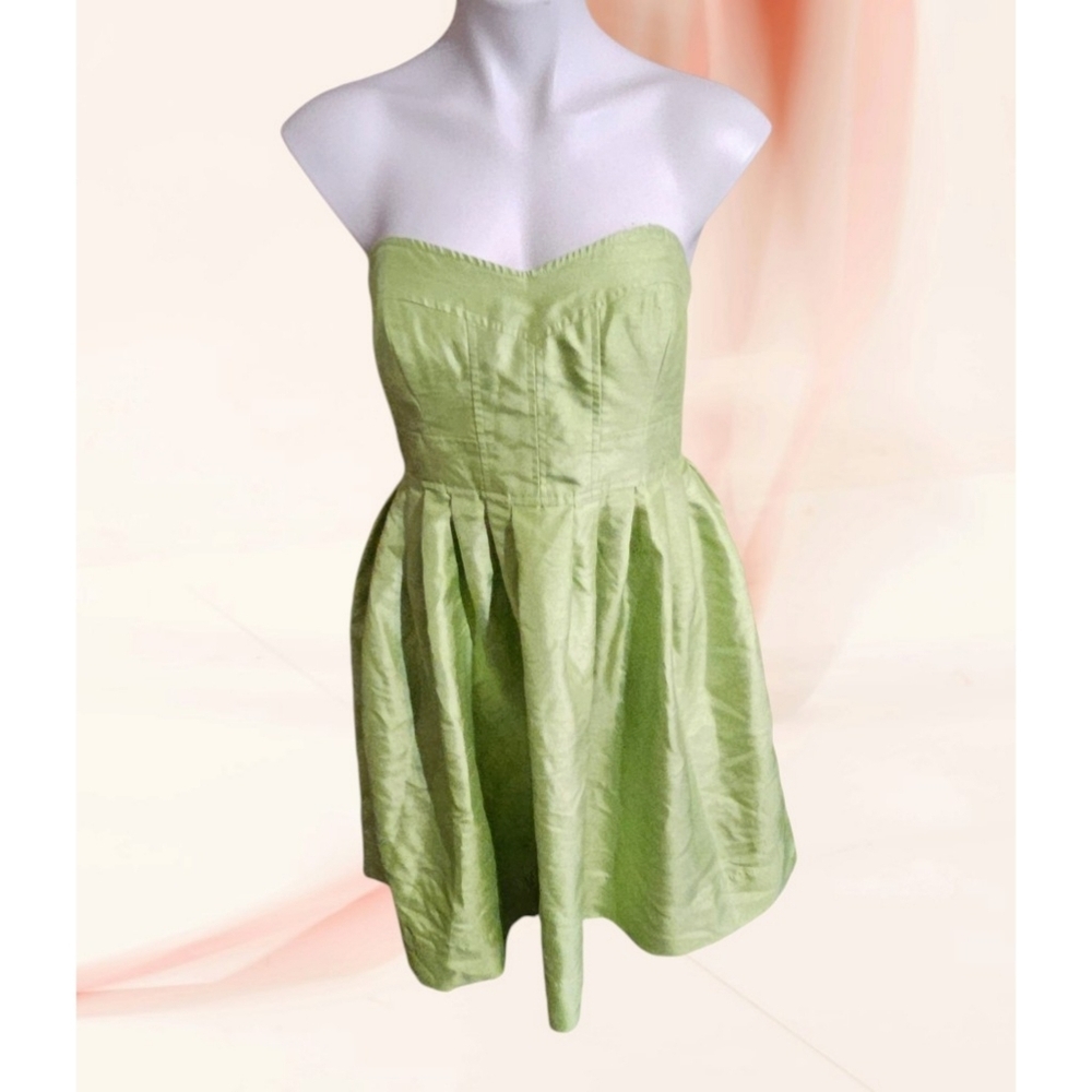 New Directions Lime Green Strapless Party dress Size 8